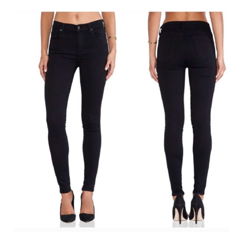 Agolde Sophie High Rise Skinny Black Jeans